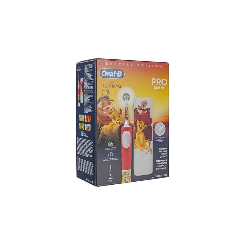 Cepillo De Dientes Braun Vitality Pro 103 Kids Lion King Eléctrico Multicolor, Con Estuche De Viaje 8700216297257