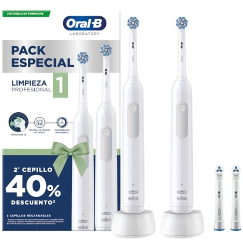 Cepillo Dental Oral-B Laboratory Profesional 1 Pack Especial 2 Cepillos Incluye 2 Repuestos