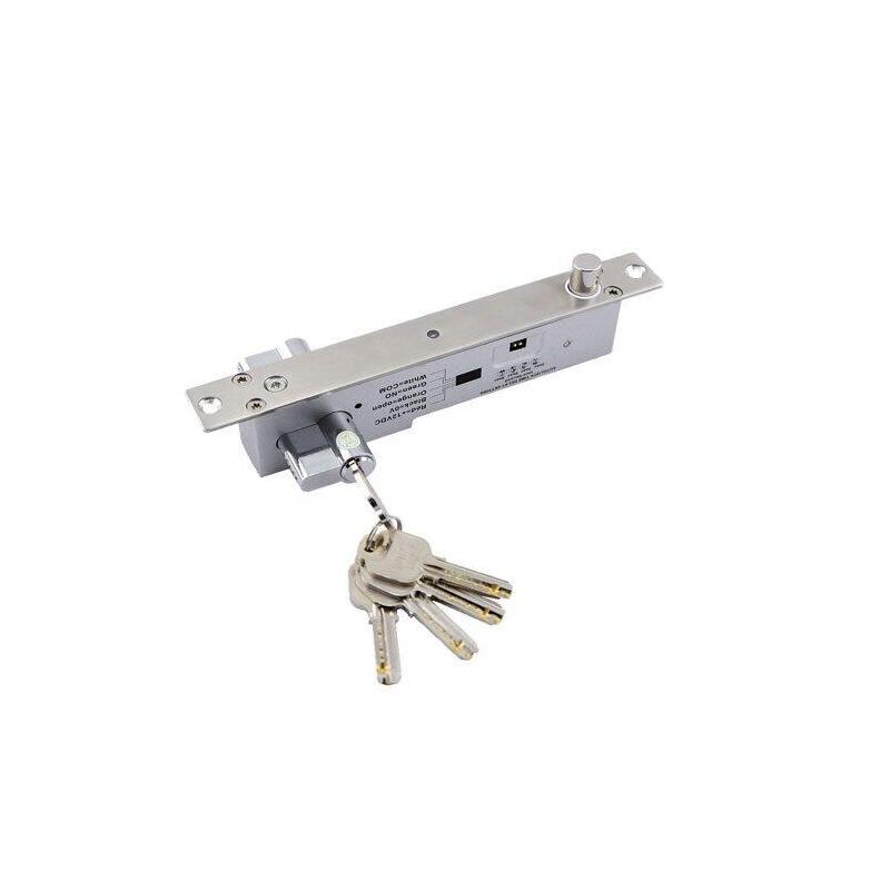 Cerradura Electromagnética Para Puerta. Con Cierre Tipo "Bulón" Y Bombillo Con Llave Retención 1000kg Acero Inoxidable
