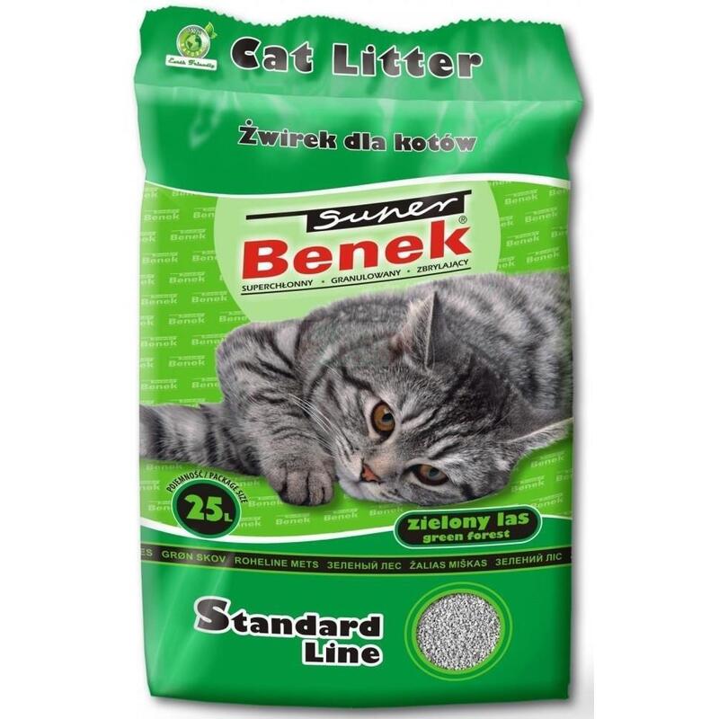 Certech Super Benek Standard Green Forest - Arena Aglomerante Para Gatos 25l (20kg)