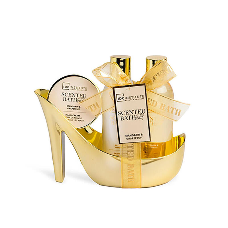 Cesta Baño Zapato Dorado G180+Body 180ml+ Cr Manos 50ml