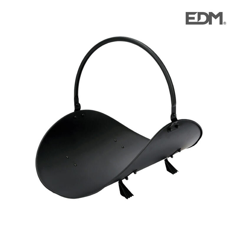 Cesta Metálica Para Leña Color Negro 48 X 35 X 38 Cm
