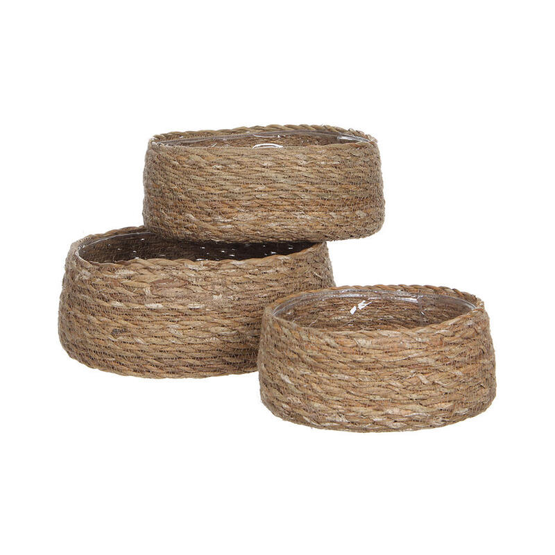 Cesto De Mimbre Set De 3 Piezas