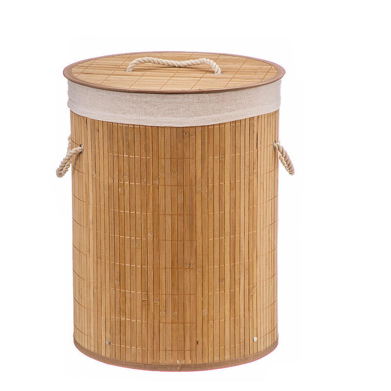 Cesto Ropa Bambu 35x35x50 Cm Caison