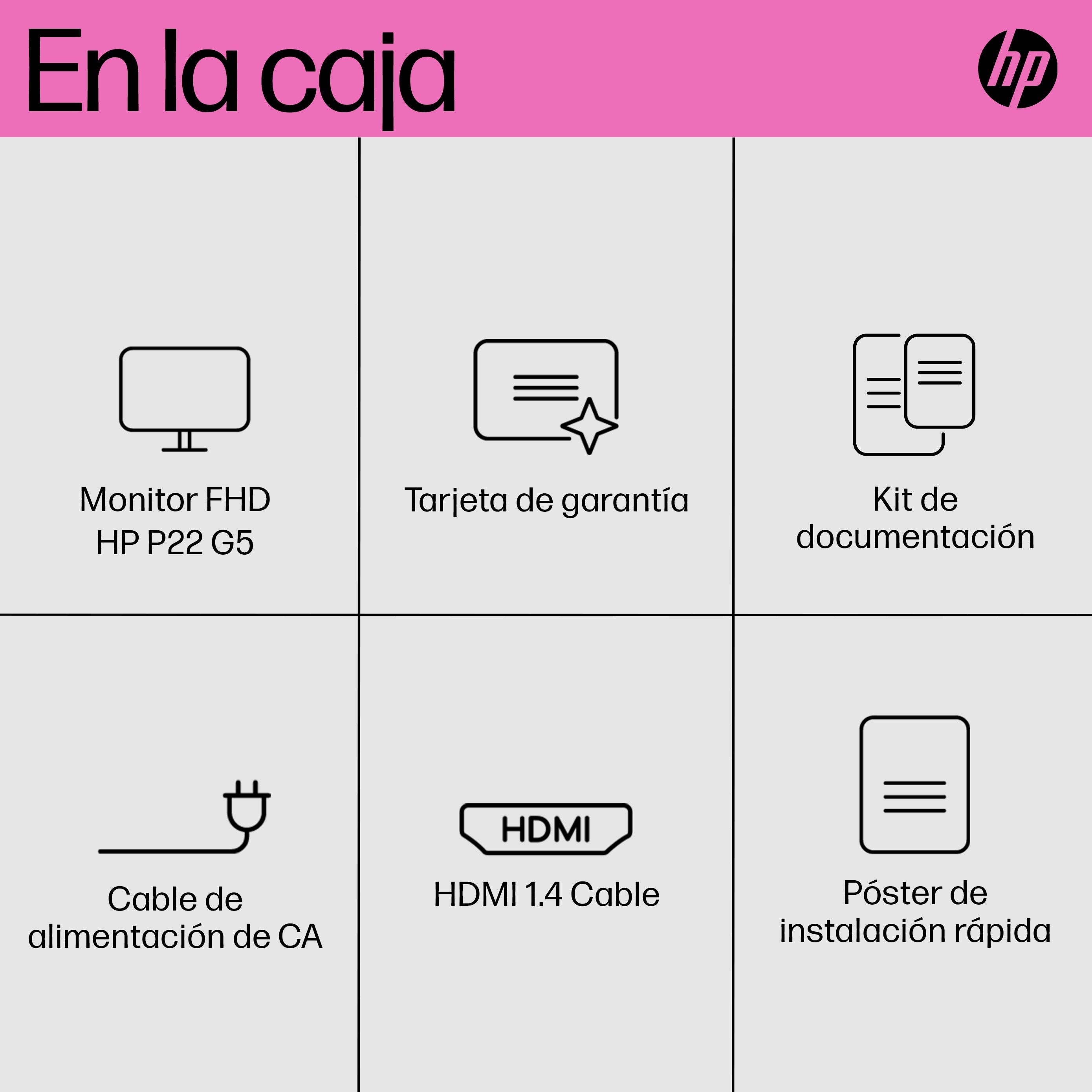 EAN 0196548138609 - HP P22 G5 FHD Monitor pantalla para PC 54,6 cm (21.5") 1920 x 1080 Pixeles Full HD LCD Negro imagen 9