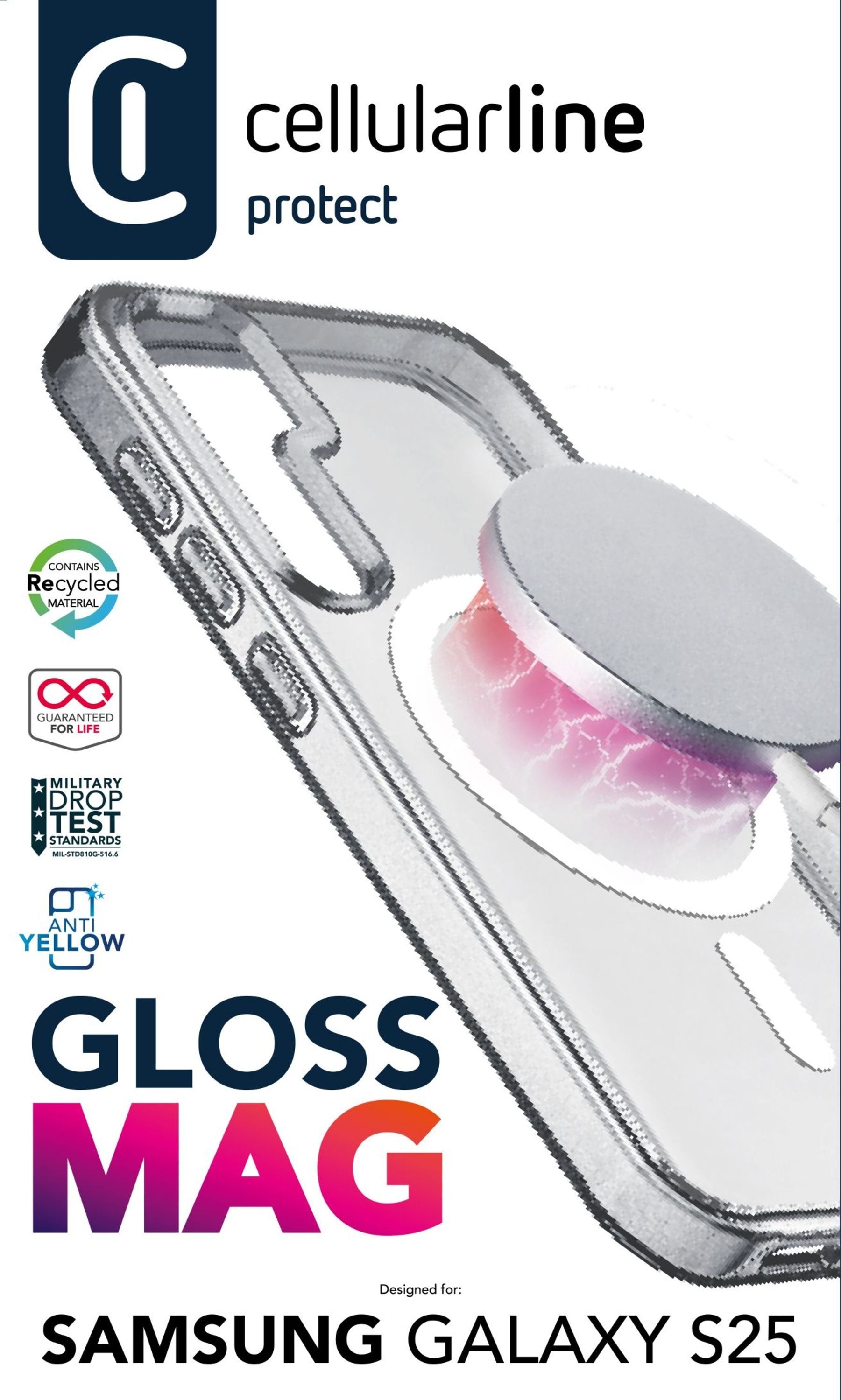 Cellularline Gloss Magsafe Case Mag Fr Samsung S25 Clear