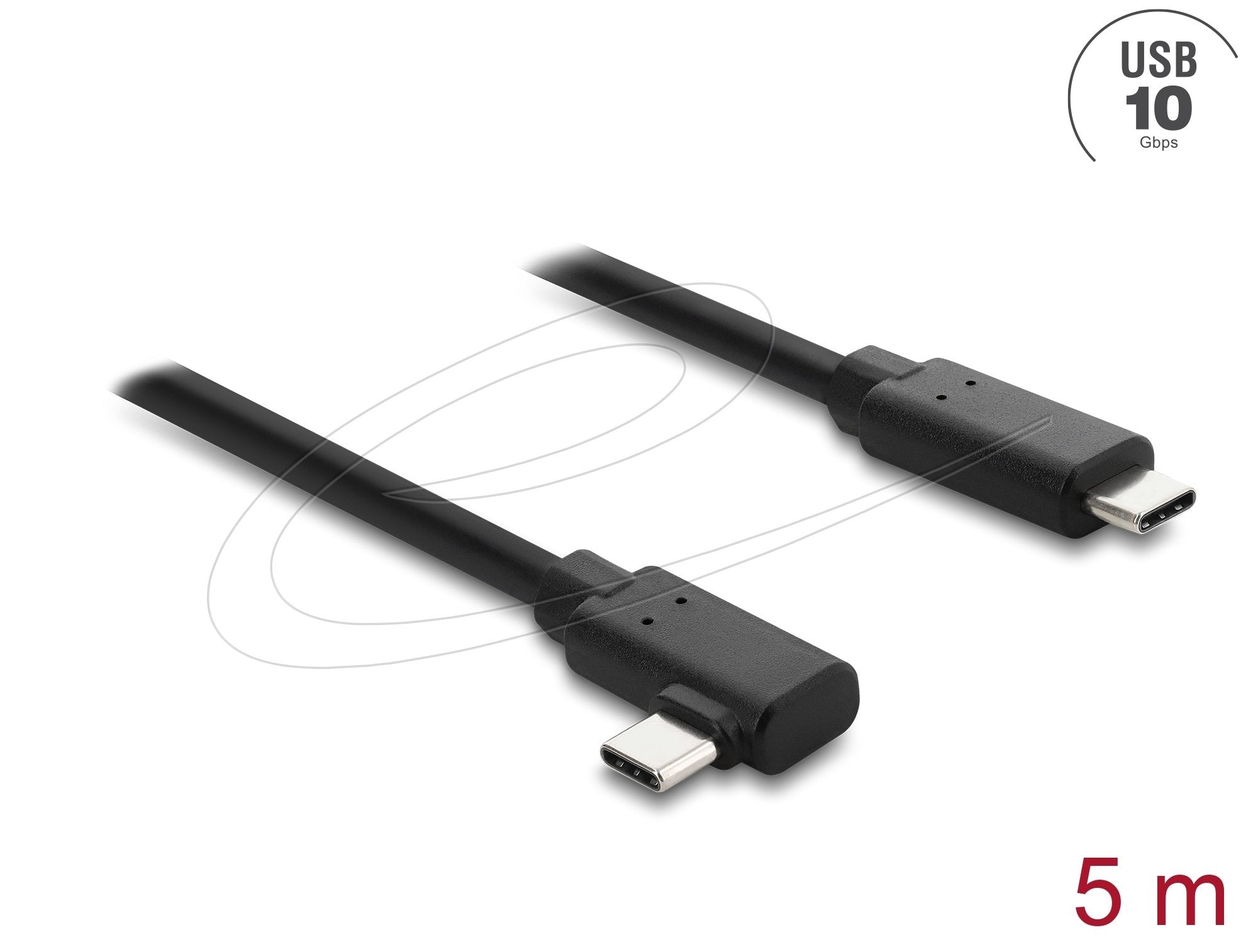 Delock Aktives Opticos Cable Usb 10 Gbps Usb Type-C Stecker Zu Stecker Gewinkelt 5 M