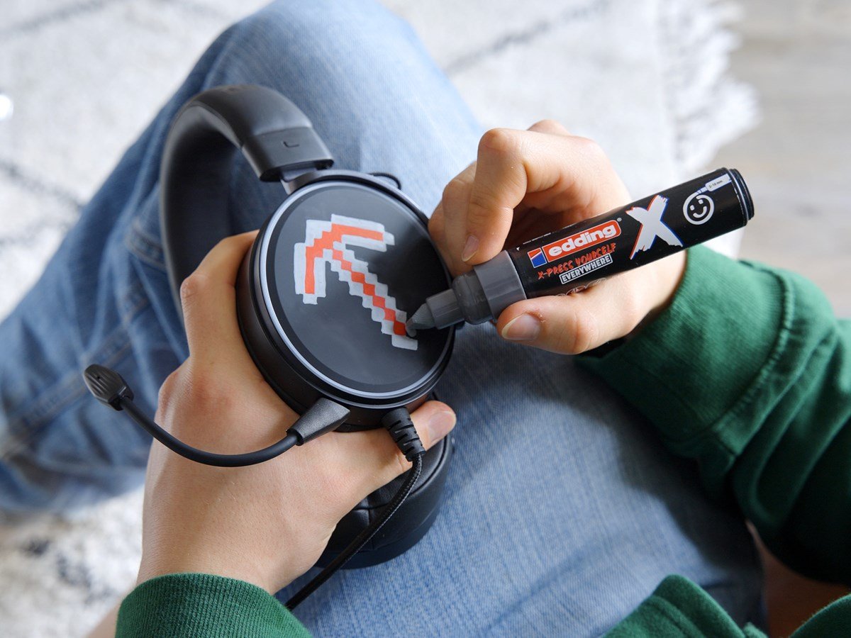 Edding X 6900 Pack De 2 Rotuladores Multisuperficie Permanentes De Tinta Opaca - Punta Biselada Con Trazo 2-10mm -