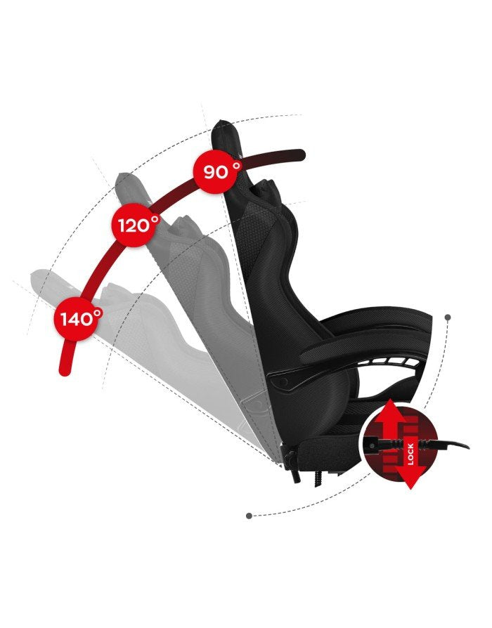 EAN 5903796011401 - Huzaro FORCE 4.7 Silla para videojuegos de PC Asiento (de seguridad) de butaca Negro imagen 13