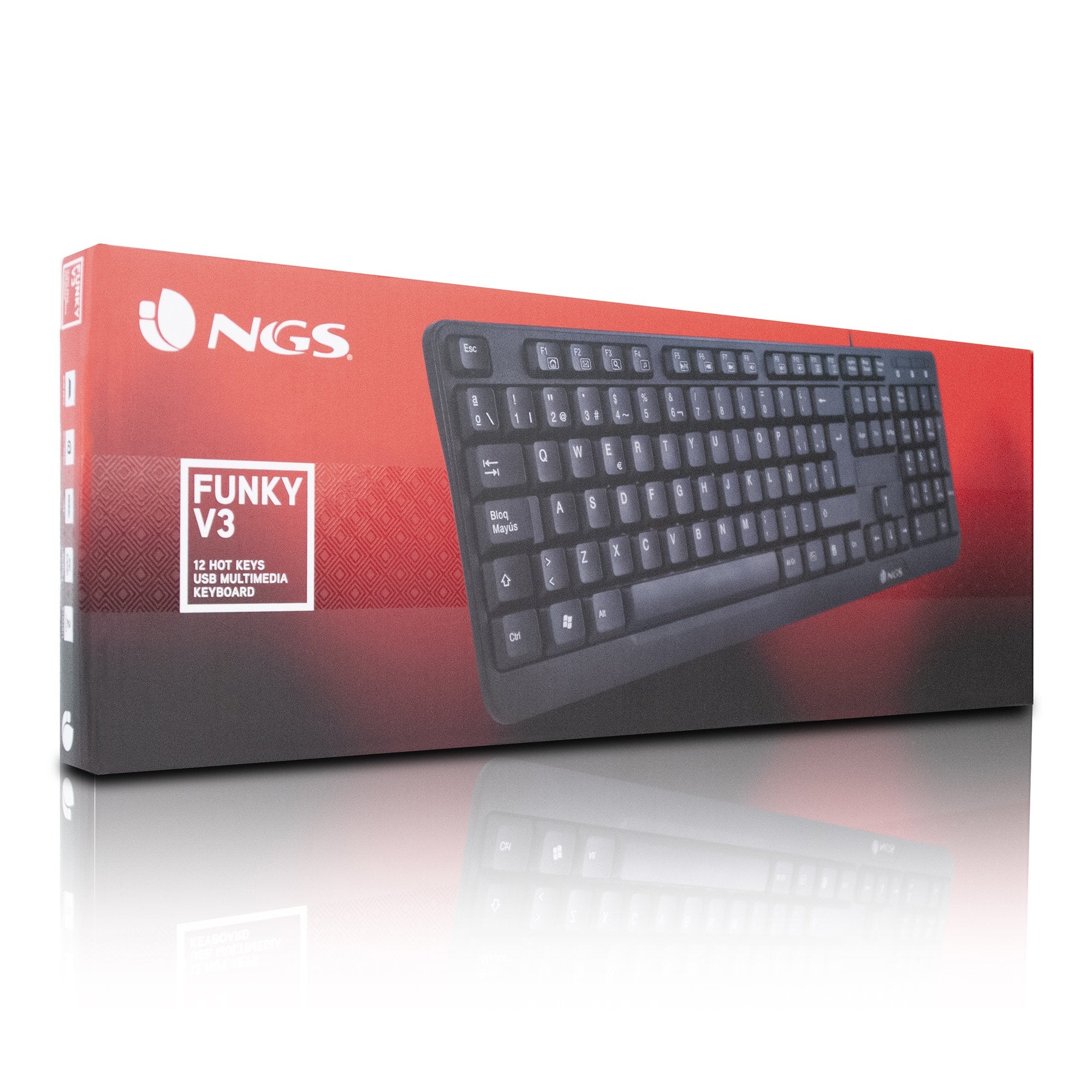 EAN 8435430618143 - NGS FunkyV3, QWERTY, ES teclado Hogar USB Negro imagen 10
