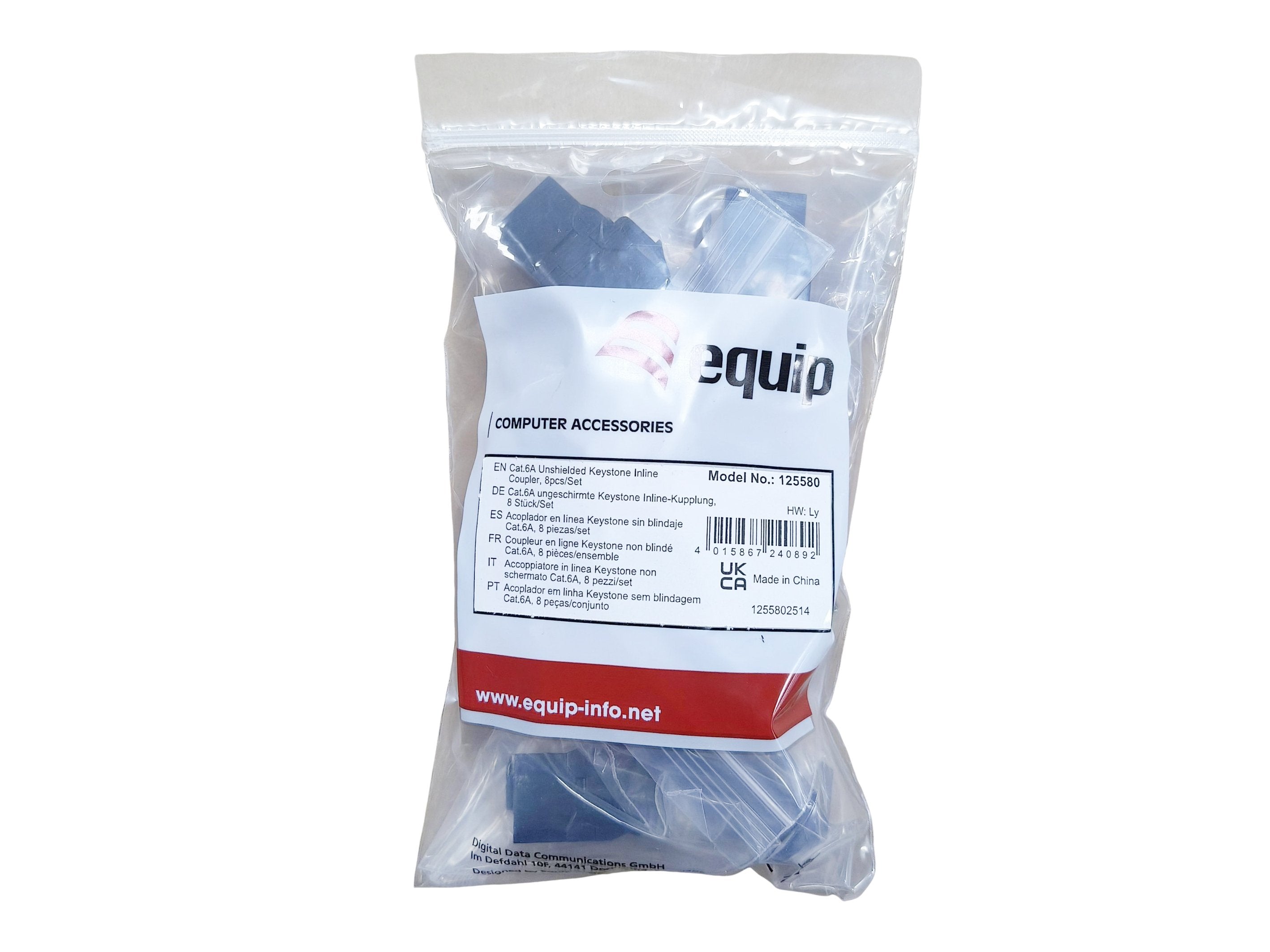 Equip Keymone Verbinder Ungeschirmt Cat6a 2x Rj45 8er Set