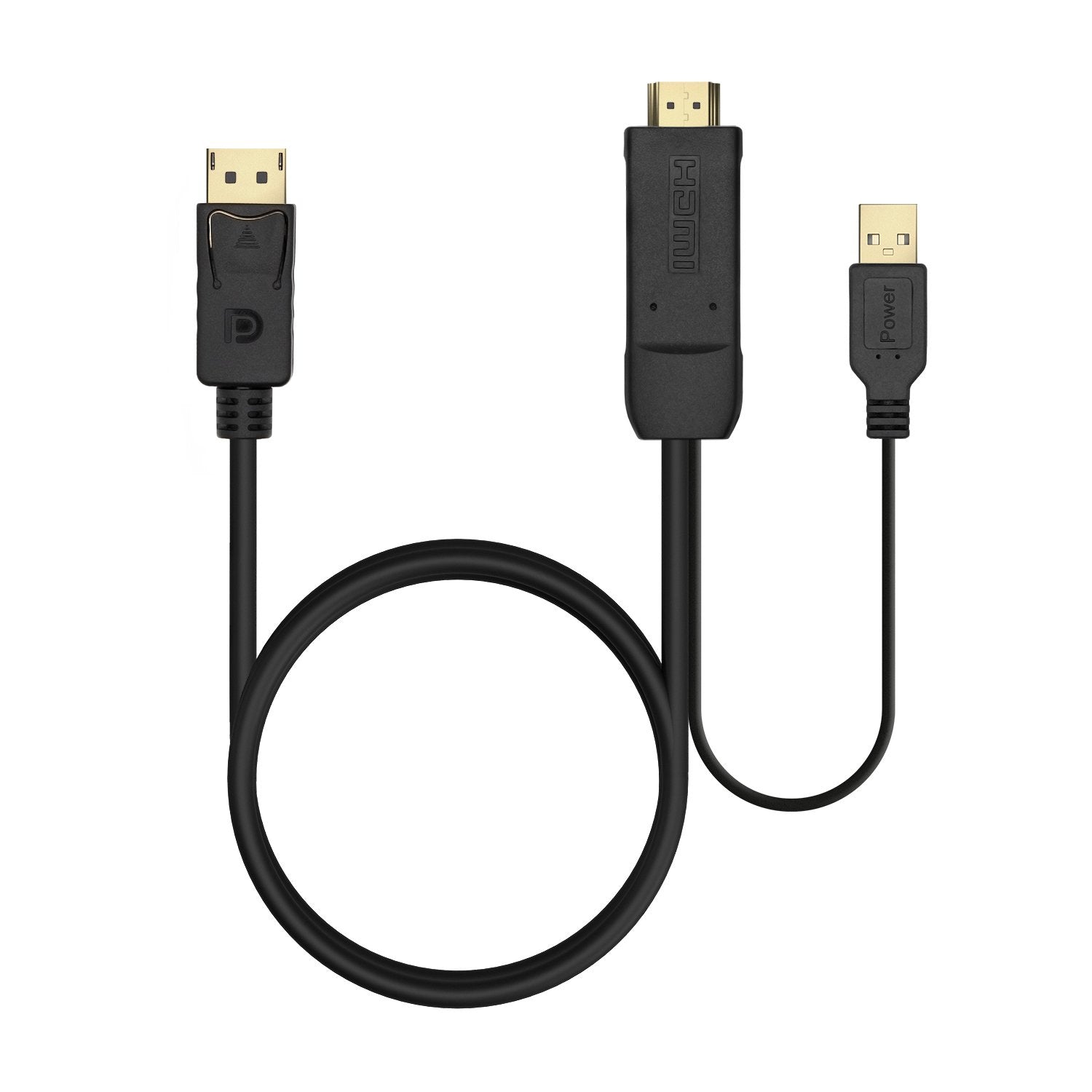 Aisens Cable Activo Hdmi 2.0 + Usb Alim. A Displayport V1.2 - Hdmi/M-Usb/M-Dp/M - 1.80m - Negro