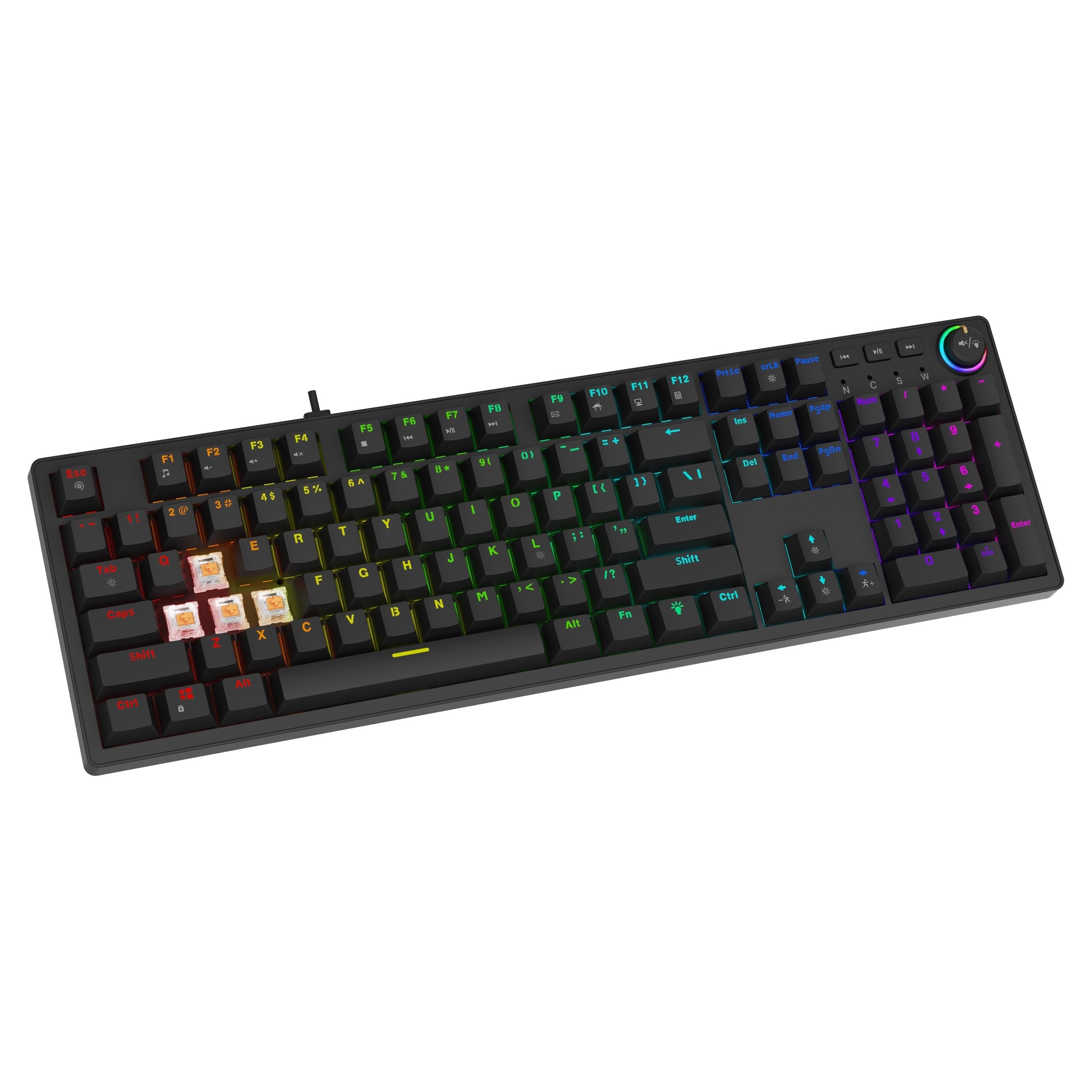Savio Styx Teclado Mecánico Outemu Peach Silent, Hot Swap, Rgb
