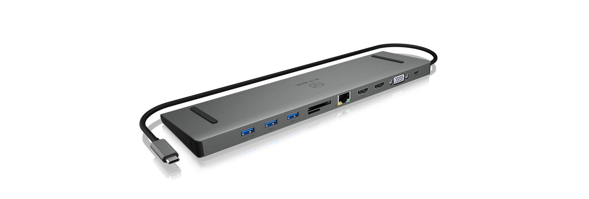 EAN 4250078169680 - ICY BOX IB-DK2106-C Alámbrico USB 3.2 Gen 1 (3.1 Gen 1) Type-C Antracita, Negro imagen 2