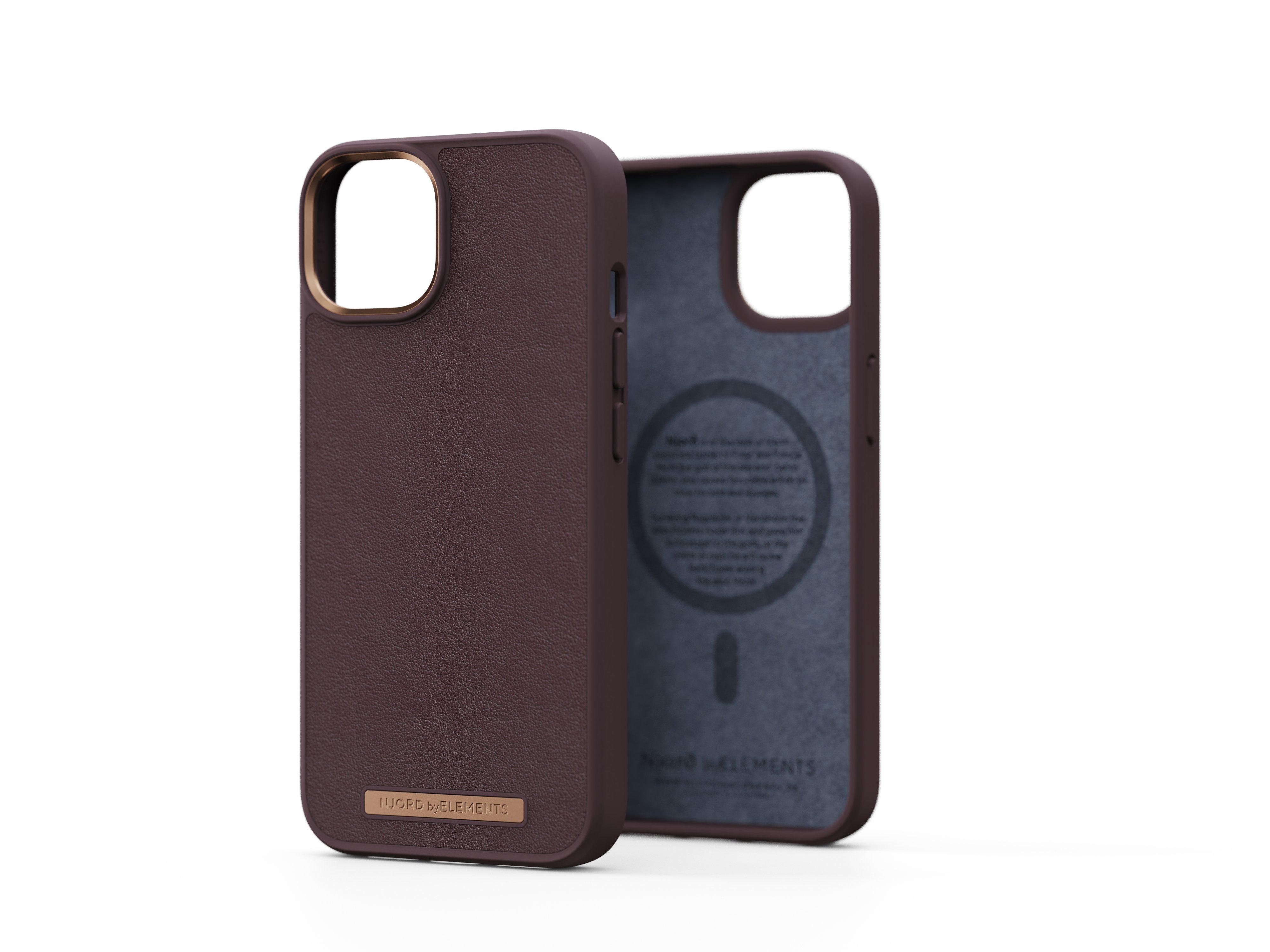 Funda Magsafe Iphone 12/13/14 Piel Marron Oscuro Njord