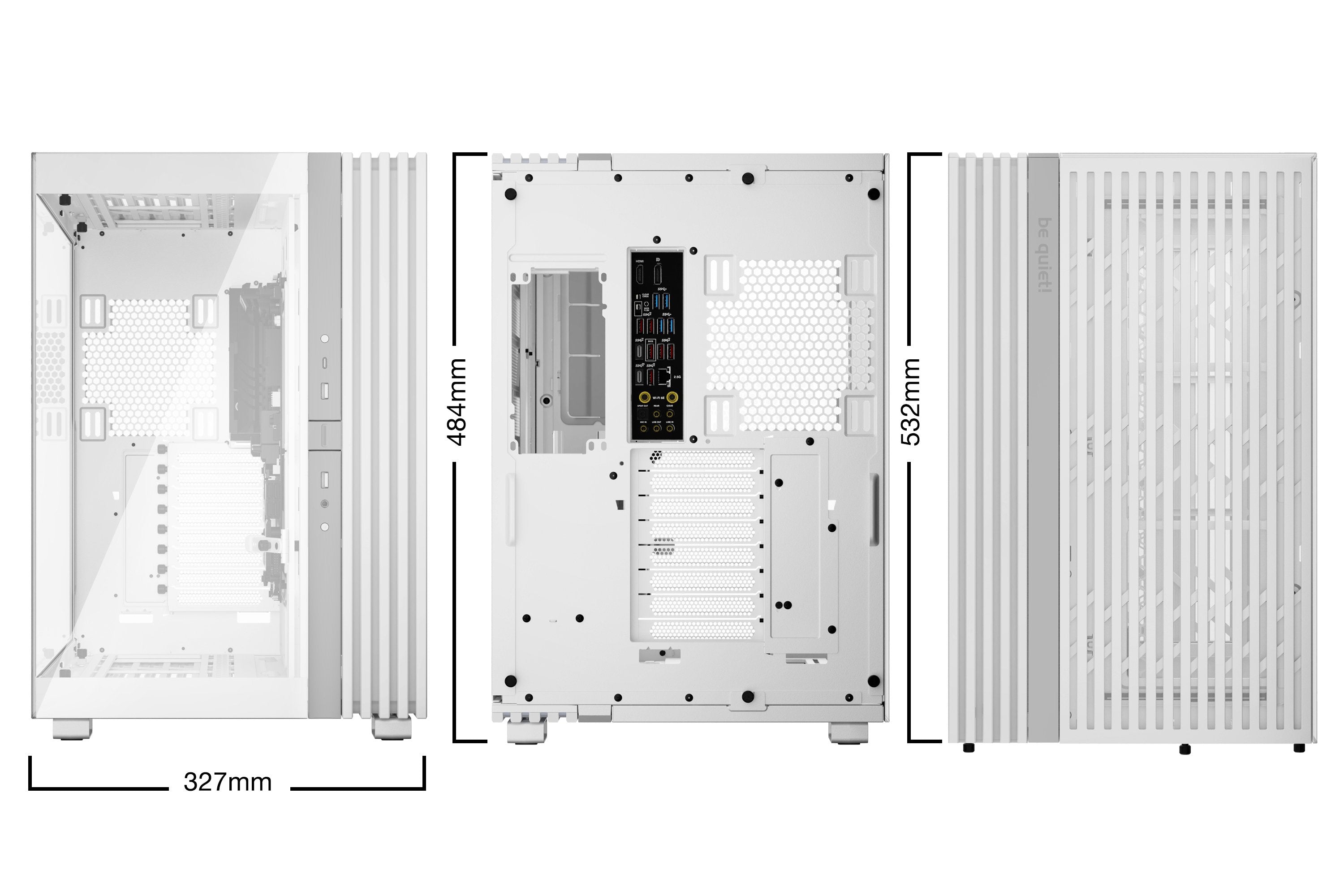 Caja Pc Bequiet Light Base 900 Dx E-Atx Sin Fuente Argb Blanca