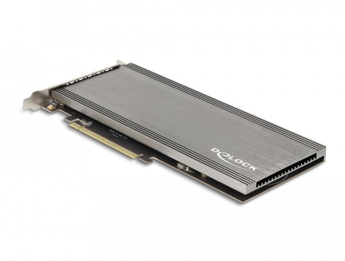 Pci Express 4.0 X16 Karte Zu 4 X Intern Nvme M.2 Key M Mit Kühlkörper Und Lüfter - Bifurcation