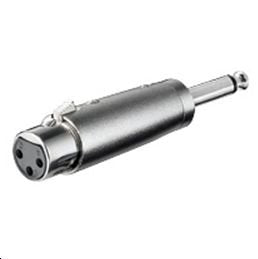 Microconnect Xlrfj Cambiador De Género Para Cable Xlr (3-Pin) 6.35 Mm (2-Pin, Mono) Plata