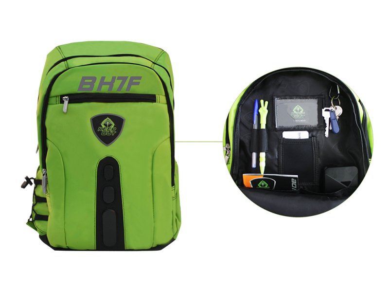 EAN 8435099522720 - KeepOut BK7F mochila Negro, Verde Imitación piel, Nylon imagen 4
