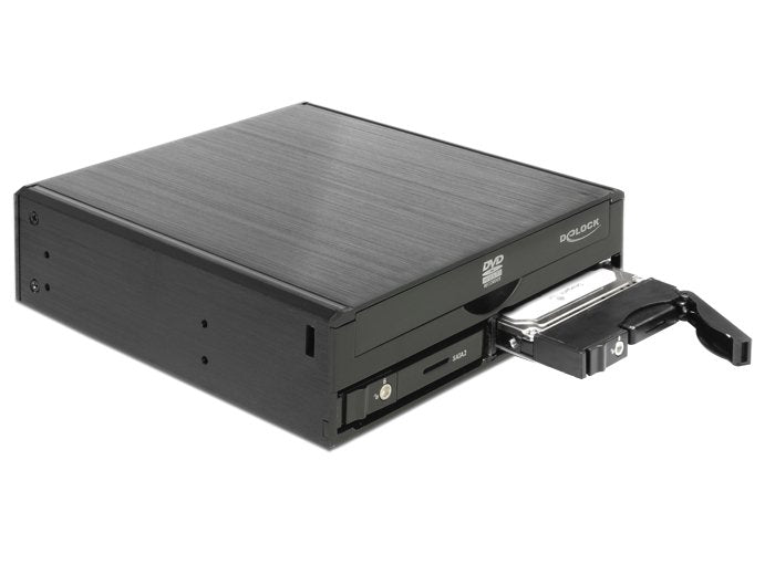 Delock Bastidor Móvil De 5.25" Para 1 X Unidad Delgada De 5.25? + 2 X 2.5? Sata Hdd / Ssd