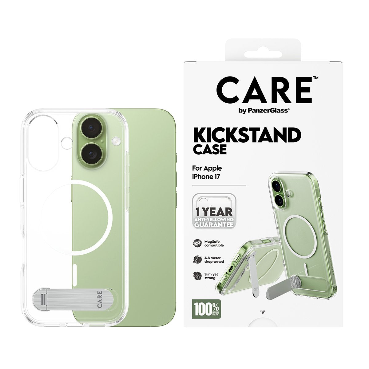 Care Feature Case Clear W. Kickstand Iphone 17