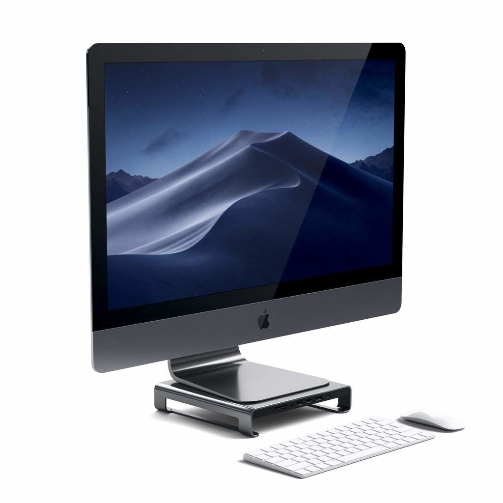 Satechi Aluminum Monitor Stand Hub For Imac Space Gray