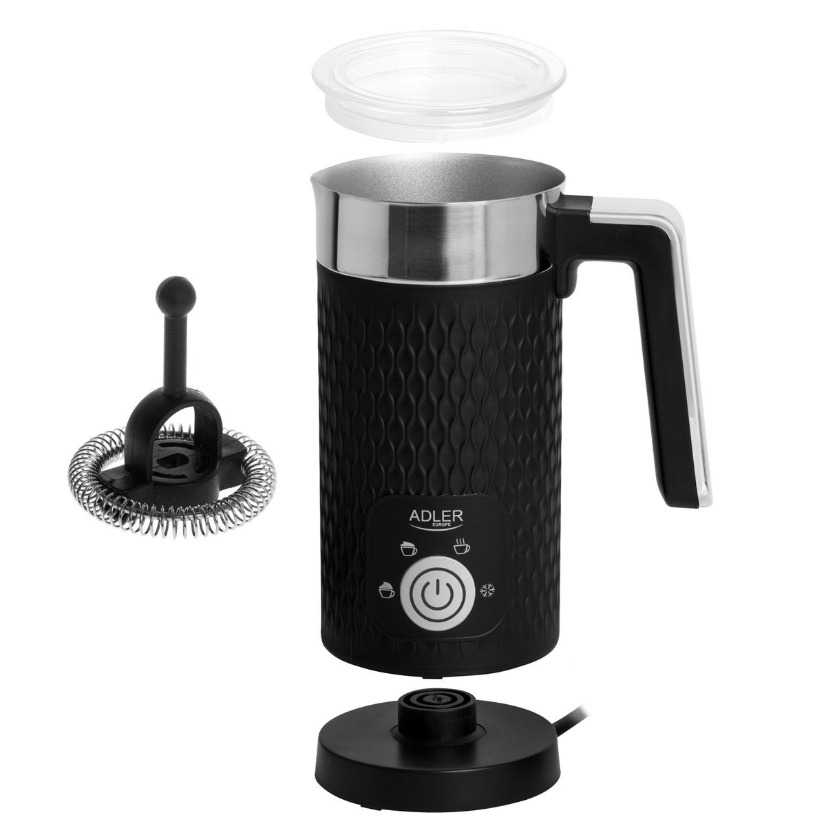 EAN 5905575901255 - Adler AD 4494 B espumador o calentador de leche Calentador/espumador de leche automático Metálico, Negro imagen 4