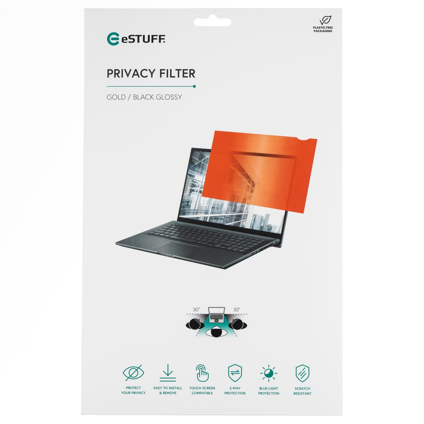 EAN 5706998845276 - eSTUFF GLBG14310175 filtro para monitor 35,6 cm (14") Portátil Filtro de privacidad para pantallas sin ma imagen 3