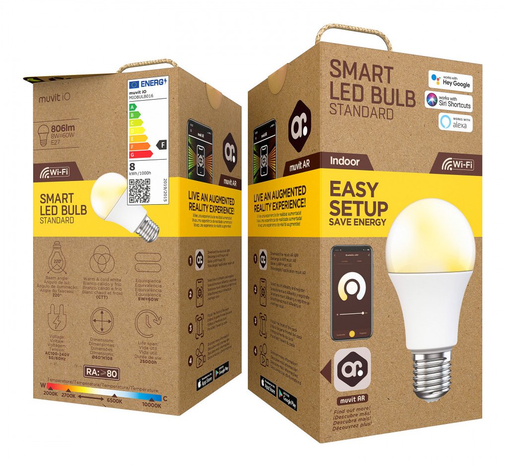 EAN 8426801166851 - Muvit MIOBULB016 iluminación inteligente Bombilla inteligente 8 W imagen 4