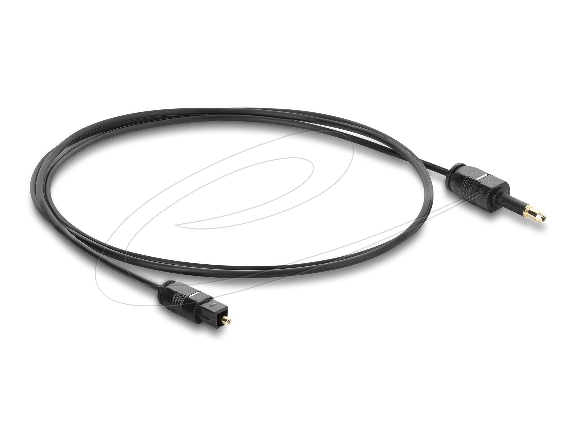 Delock Toslink Cable Mini Toslink 3,5 Mm Stecker Auf Toslink Stecker, Ø 2,2 Mm, 1 M, Schwarz