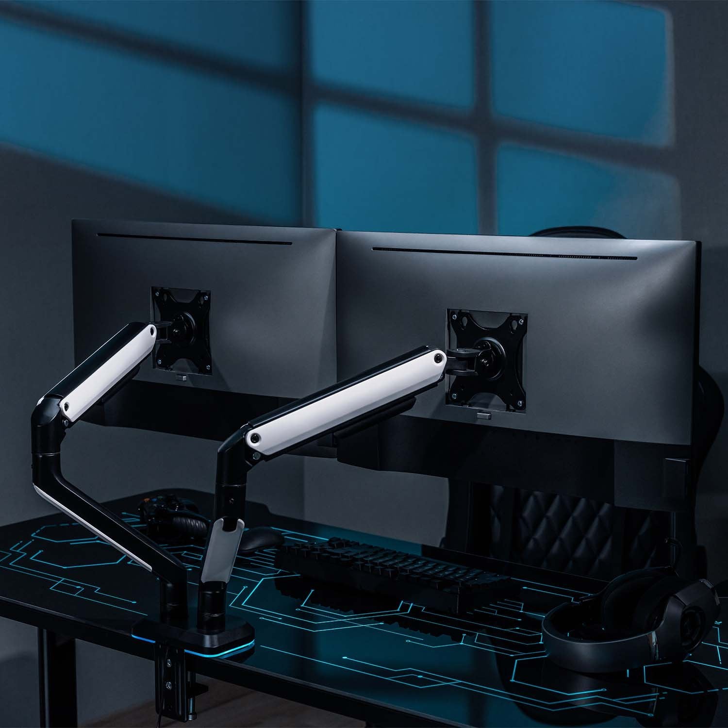 EAN 8435739901663 - AISENS DT32TSR-297 soporte para monitor 81,3 cm (32") Escritorio Negro, Blanco imagen 5