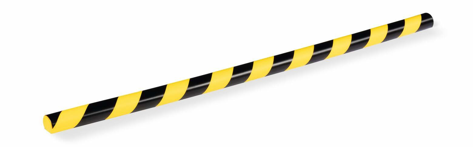 Perfil De Protección De Superficies Durable S30r Amarillo Negro Autoadhesivo 1m