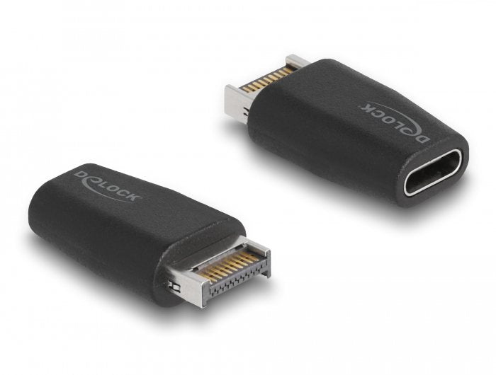 Delock Adapter Usb 10 Gbps Typ-E Key A Stecker Zu Usb Type-C Buchse Schwarz