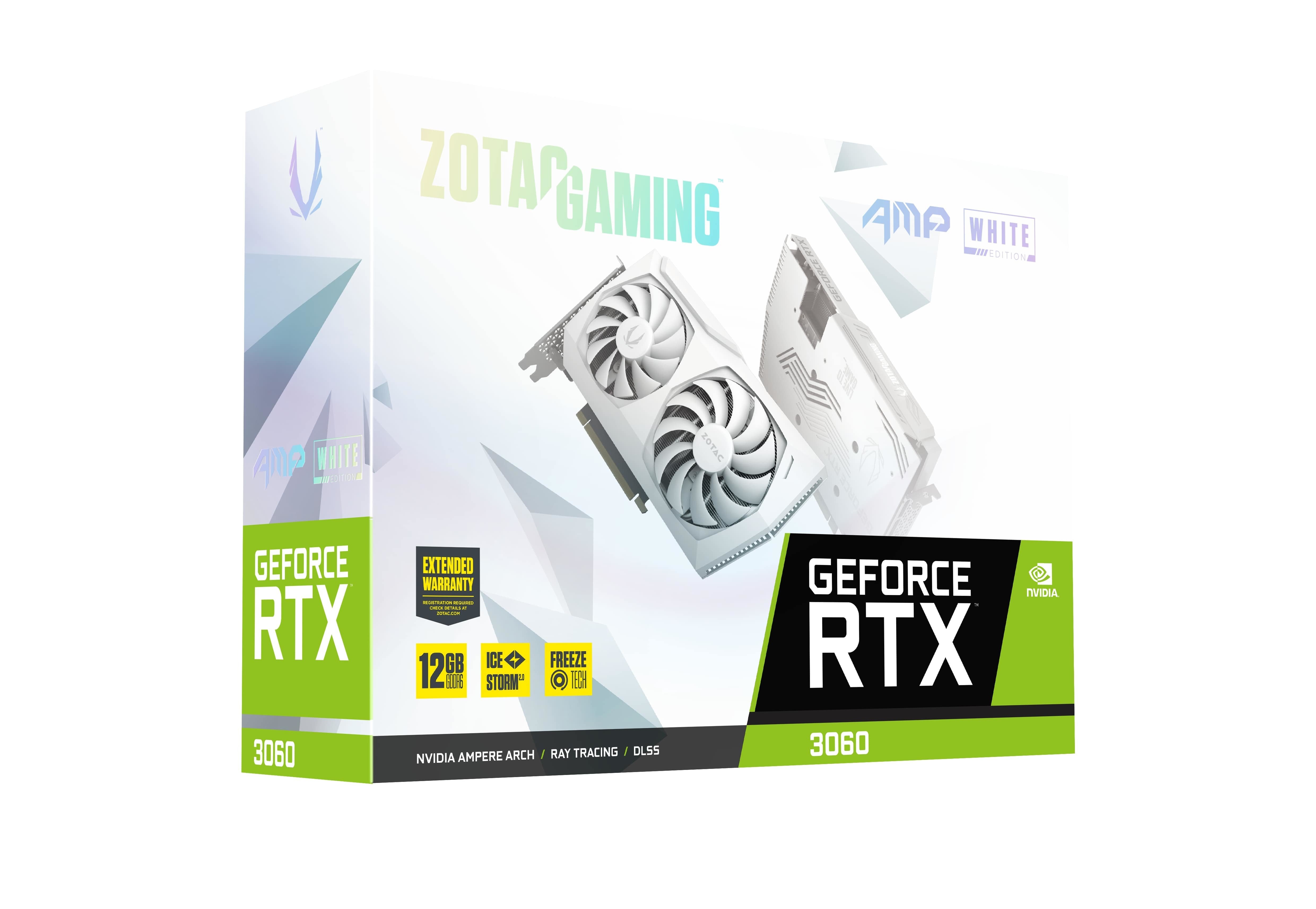 Tarjeta Gráfica Zotac Rtx 3060 Amp White Edition 12gb Gddr6 Hdmi 3xdp