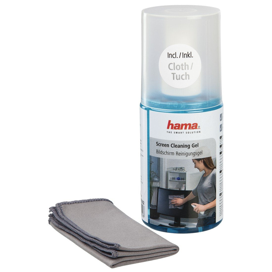 Hama Limpiador De Pantallas - Capacidad 200ml - Bayeta De Microfibra - Gris