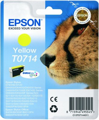 Cartucho Original Epson T0714 Amarillo - C13t071440b0 Ml-5.5pag-280