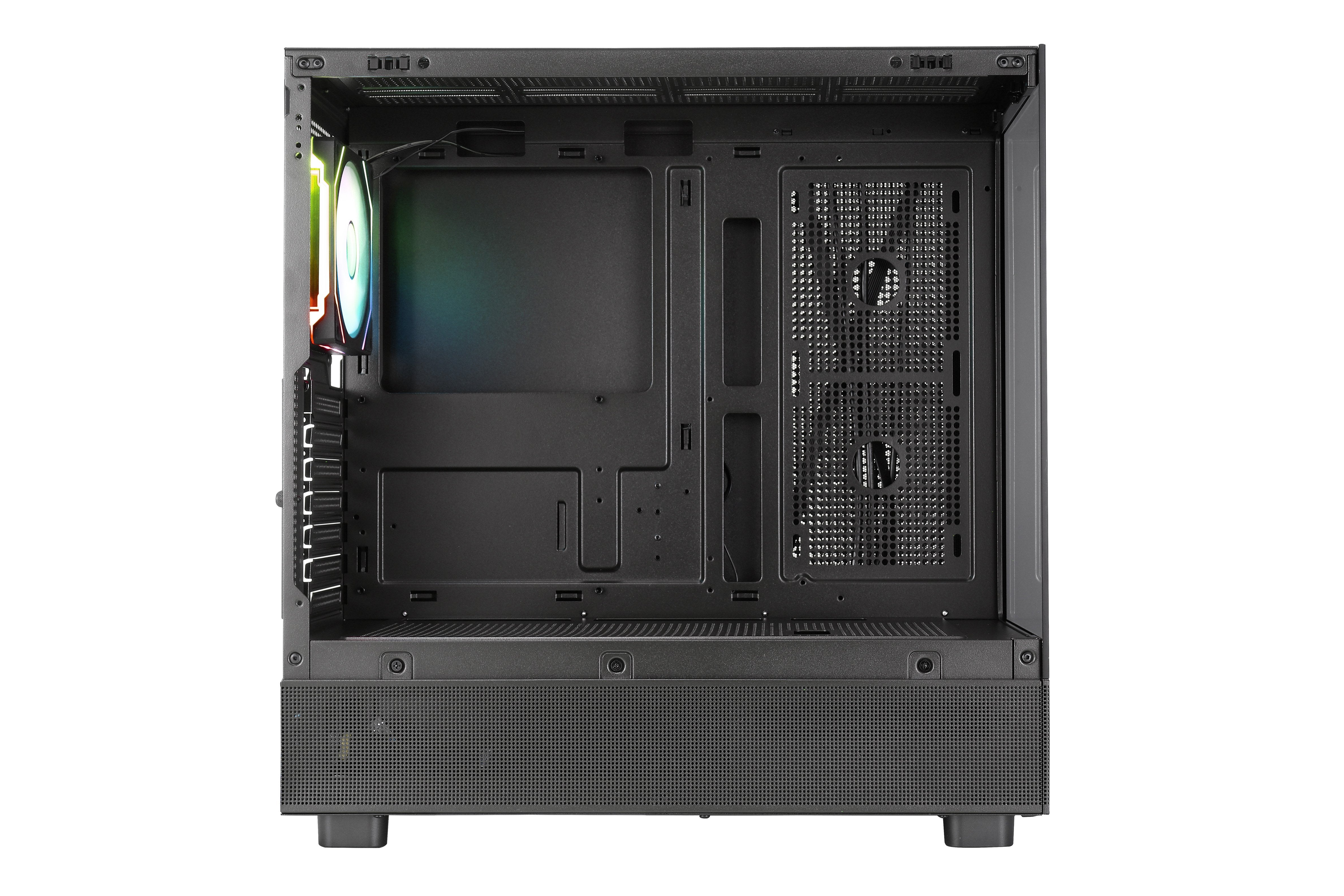 Caja Abysm Danube Sava H400 Black Atx, Itx, Micro Atx - Lateral Y Frontal Cristal Templado - 3.5" Y 2.5" - Usb-A,
