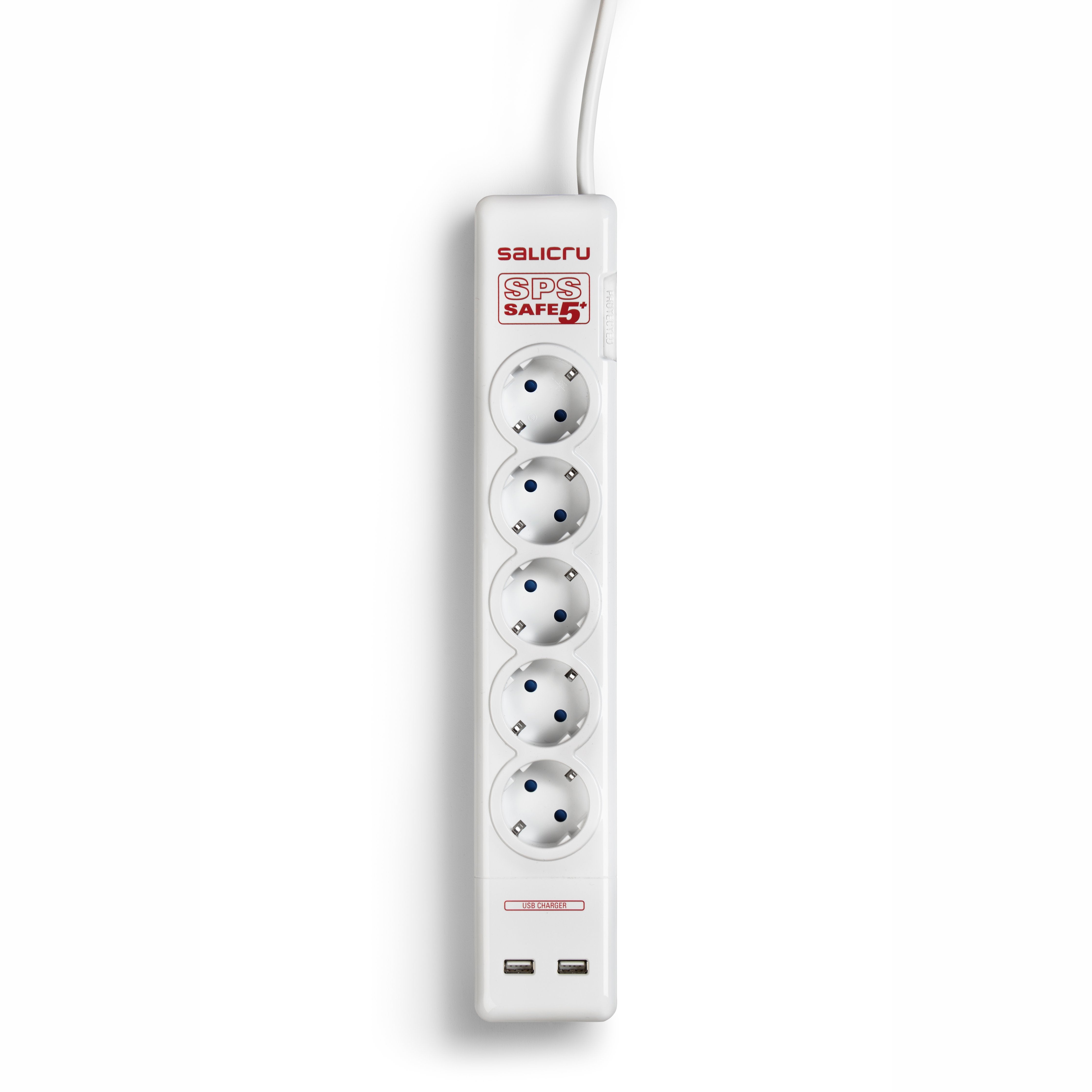 EAN 8436035921638 - Salicru 680BA000002 limitador de tensión Blanco 5 salidas AC 250 V 1,5 m imagen 1