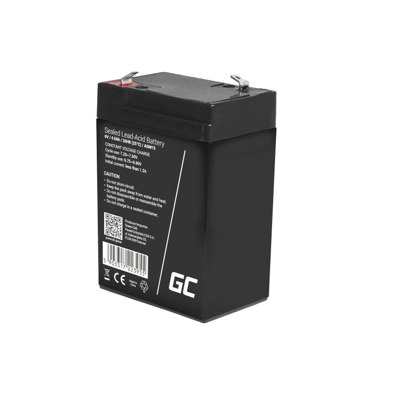 EAN 5903317223955 - Green Cell AGM15 batería para sistema ups Sealed Lead Acid (VRLA) 6 V 4 Ah imagen 3