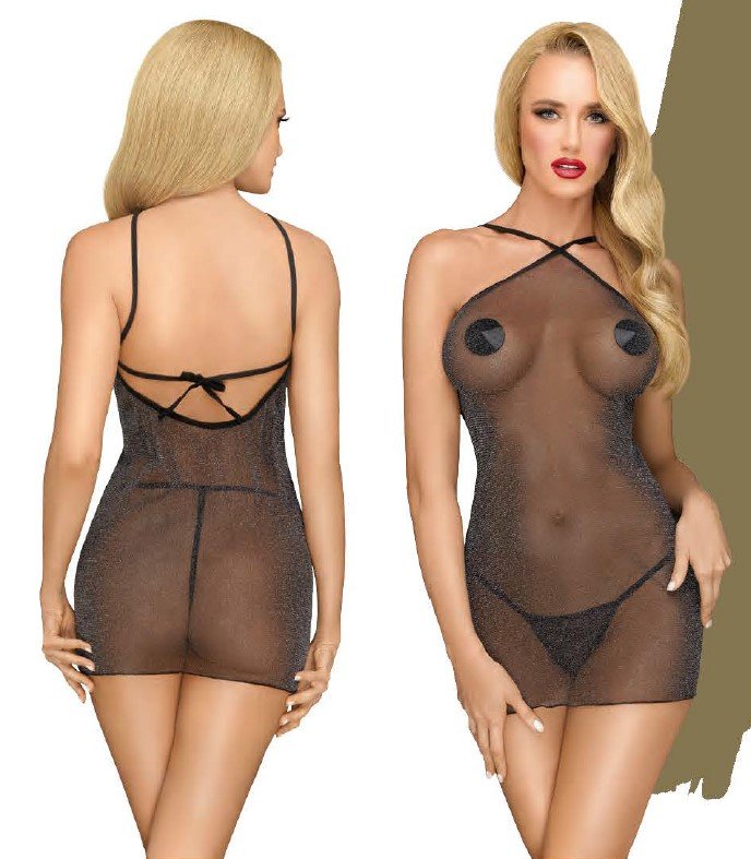 Mini Vestido Bombshell Negro Talla (Interno):M/L
