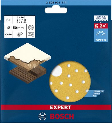 EAN 4059952544496 - Bosch C470 Pintura, Madera Disco de lijado imagen 5