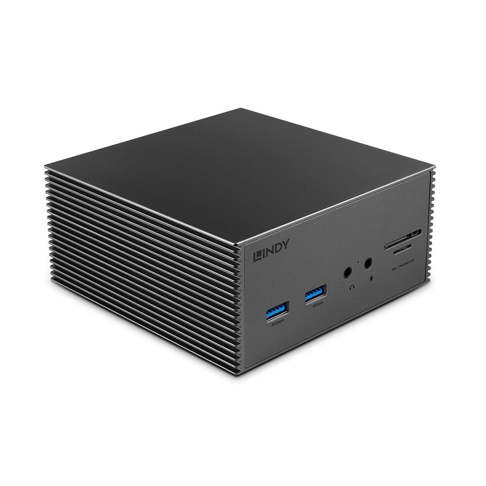Lindy 43378 Base Para Portátil Y Replicador De Puertos Alámbrico Usb 3.2 Gen 2 (3.1 Gen 2) Type-C Gris