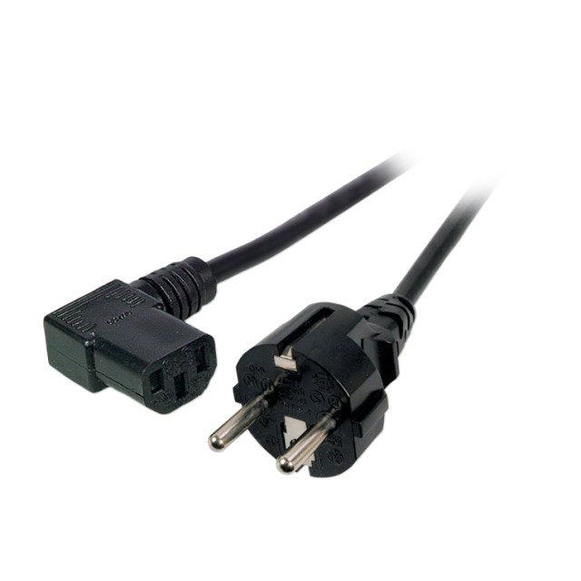 Efb Netzleitung Schutzkontakt 180 - C13 90 , Schwarz, 5,0 M, 3 X 1,00 Mm