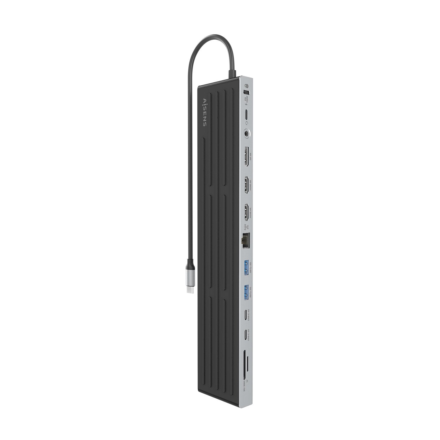 EAN 8435739904046 - AISENS ASUC-13P042-GR base para portátil y replicador de puertos Alámbrico USB 3.2 Gen 1 (3.1 Gen 1) Type imagen 3
