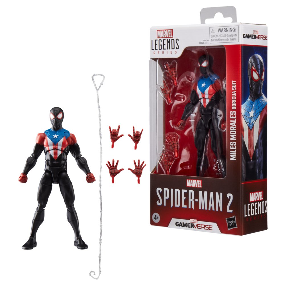 Figura Hasbro Marvel Legends Series Spider Man 2 Miles Morales (Boricua Suit)
