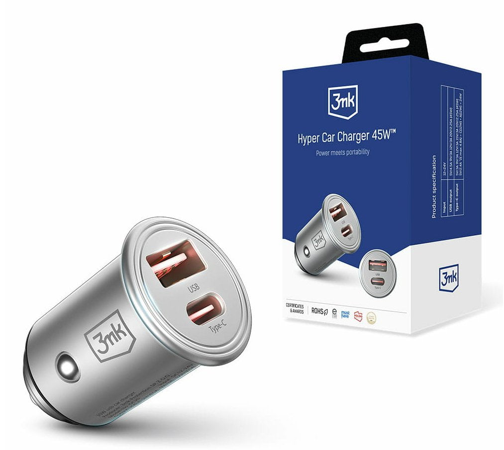 EAN 5903108527231 - 3MK Memo Hug Teléfono móvil, Portátil, Tableta Acero inoxidable USB Carga rápida Auto imagen 2