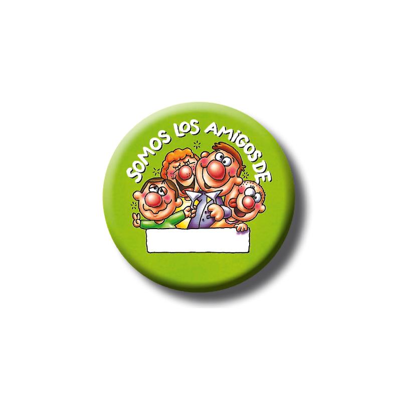 Chapa Somos Los Amigos Personalizable Verde