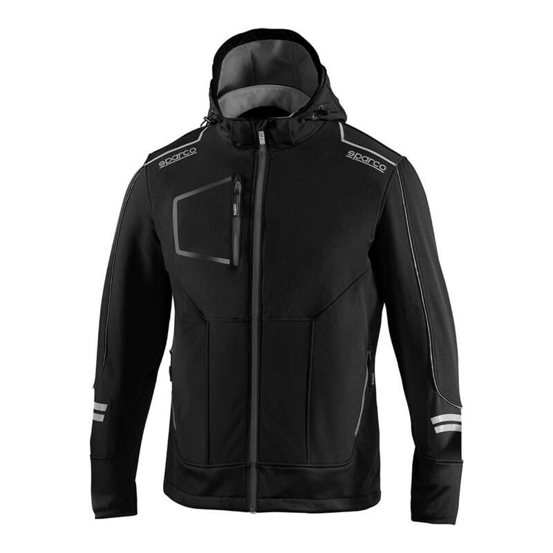 Chaqueta Soft-Shell Tech Técnica, Negra/Gris, York, T3 - L