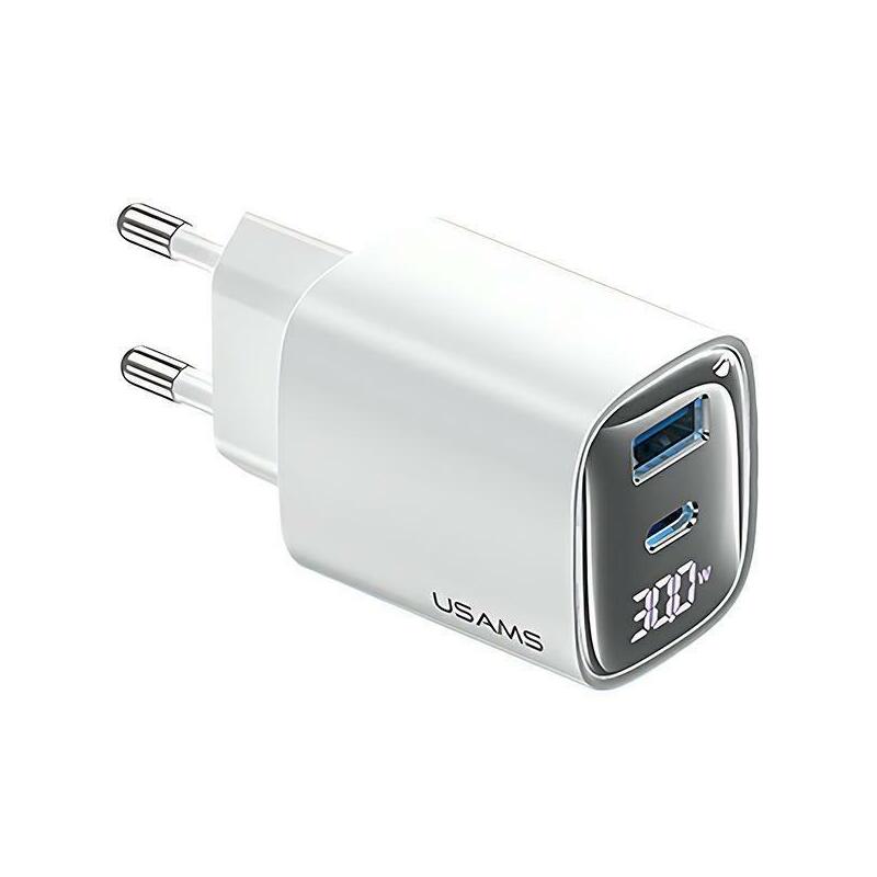 Charging 30w Gan Led Usb+Usb-C Cc229 White