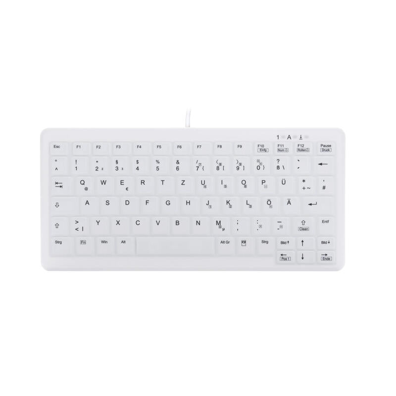 Cherry Ak-C4110 Teclado (Aleman) Higiénico Desinfectable En Diseño De Cuaderno Blanco